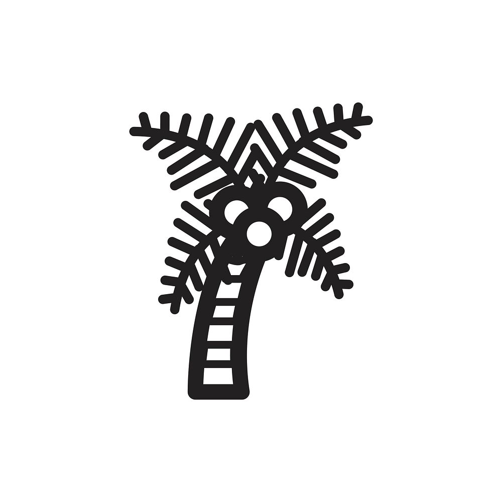 Coconut tree icon vector