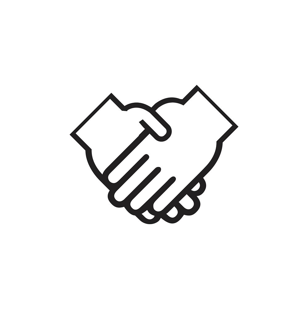 Shaking hands icon vector