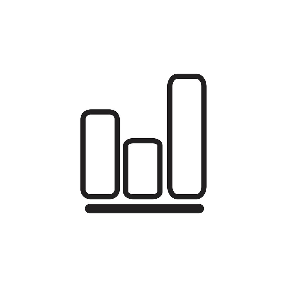 Business summary graph icon vector