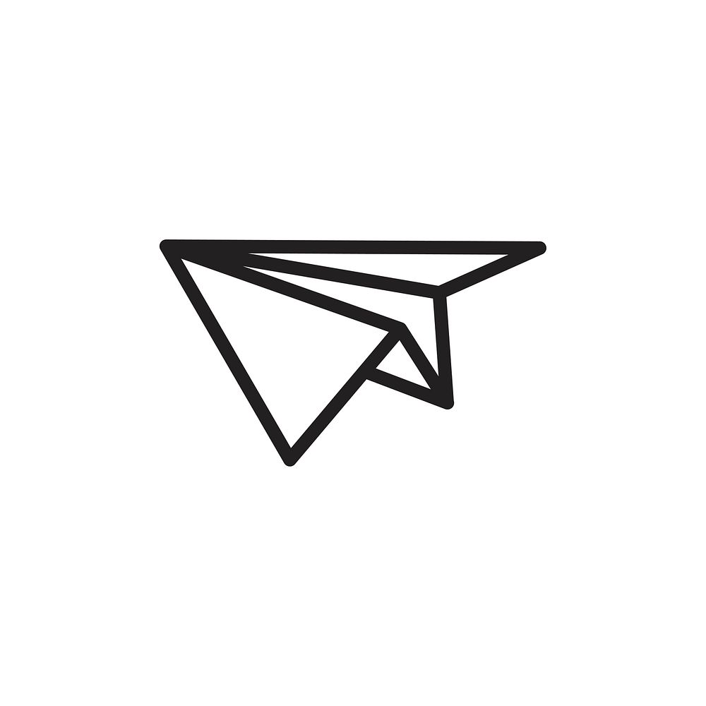 Paper plane icon vector