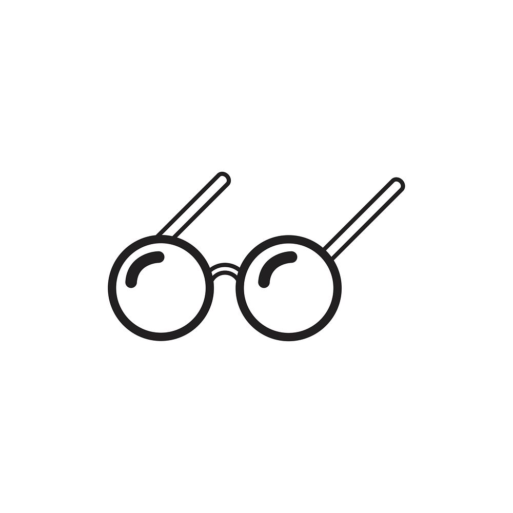 Eyeglasses icon vector