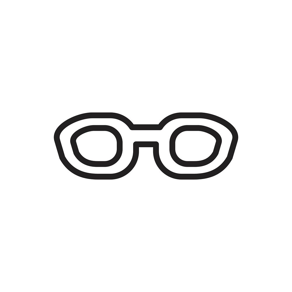 Eyeglasses icon vector