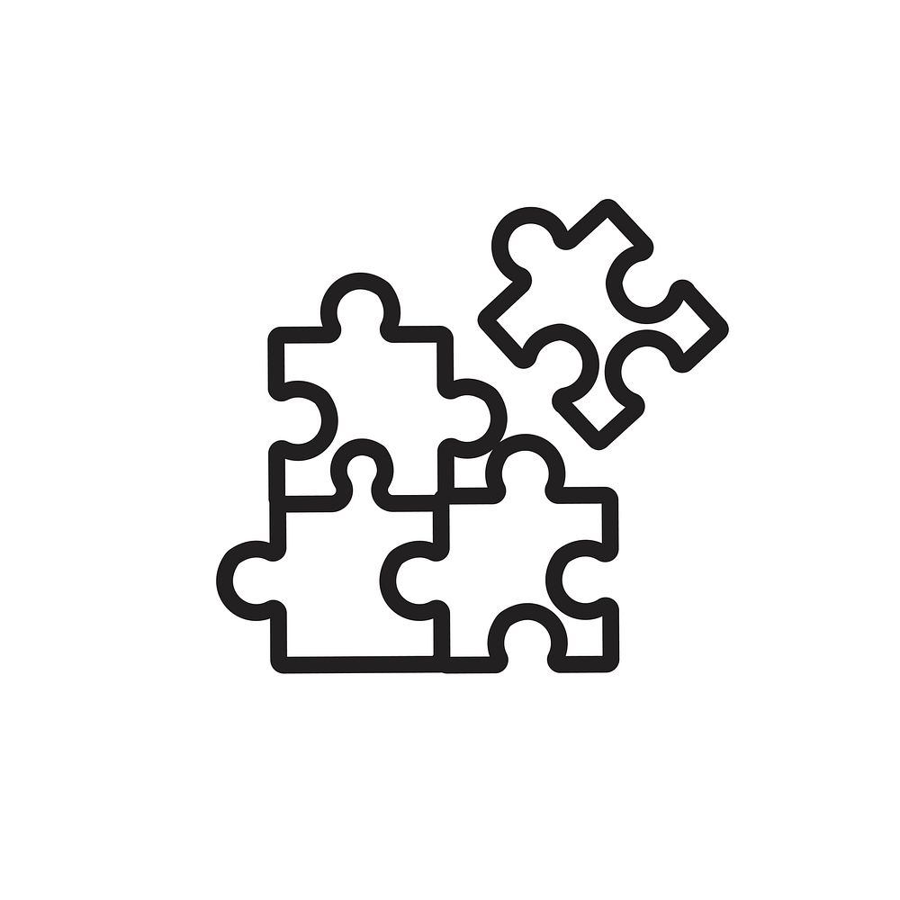 Jigsaw icon vector