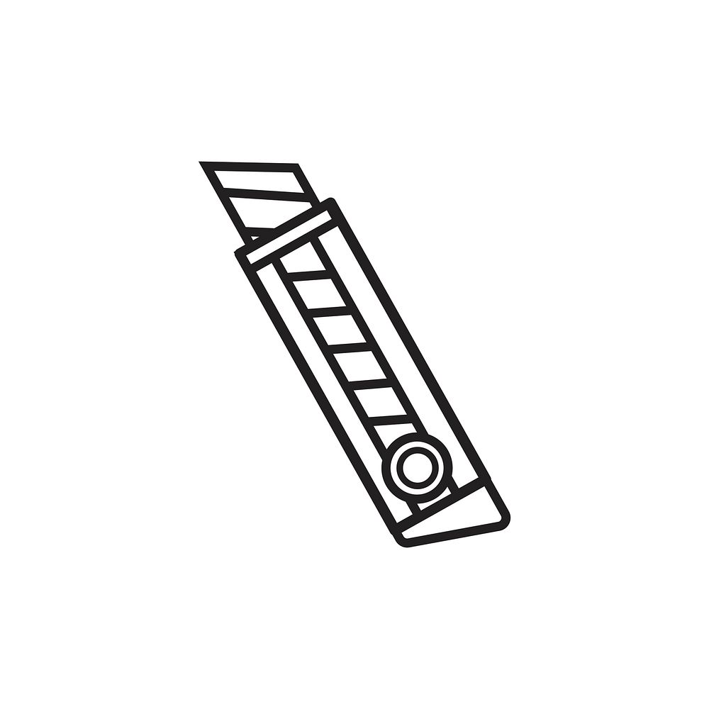 Cutter knife icon vector