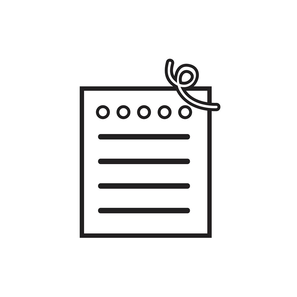 Paper note icon vector