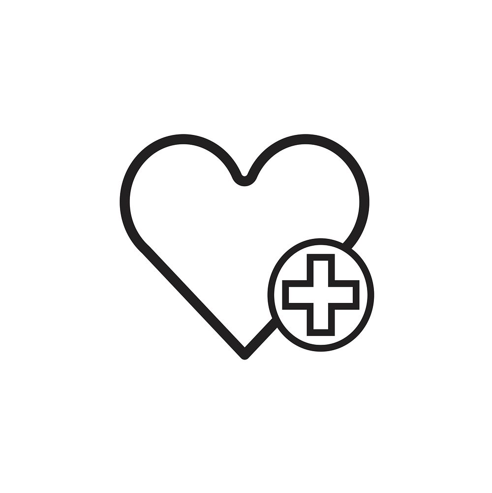 Healthy heart icon vector