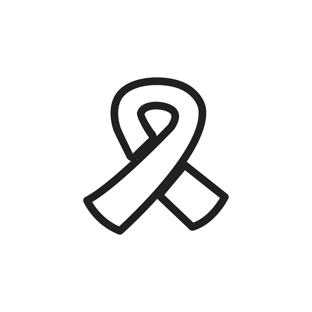 Ribbon awareness icon vector