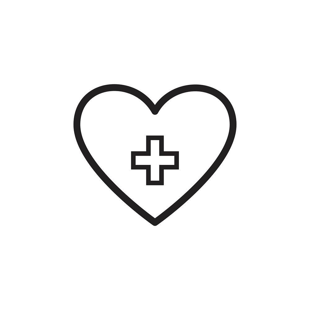 Healthy heart icon vector