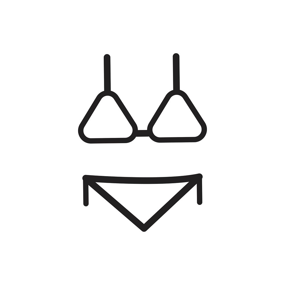 Bikini icon vector