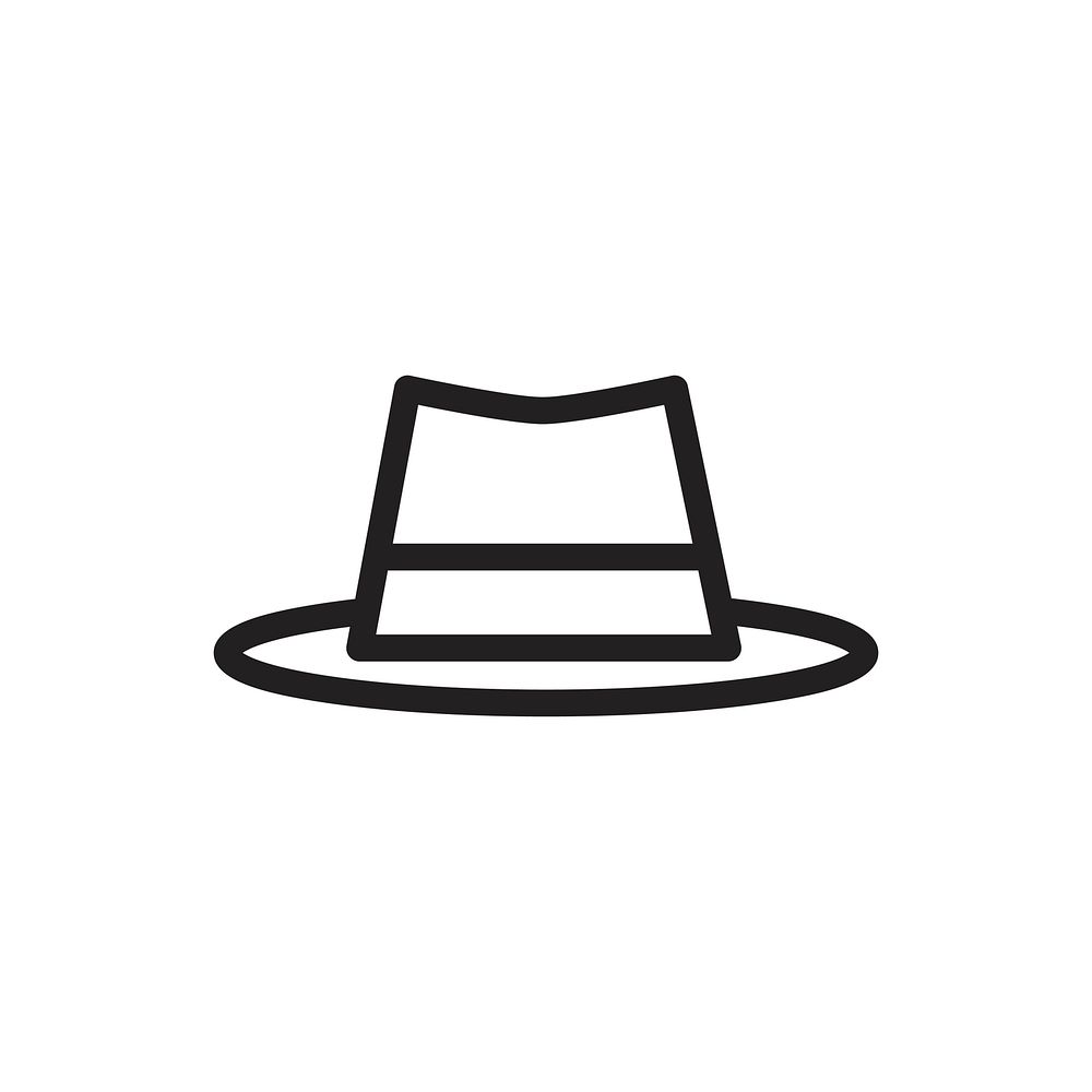 Fedora hat icon vector