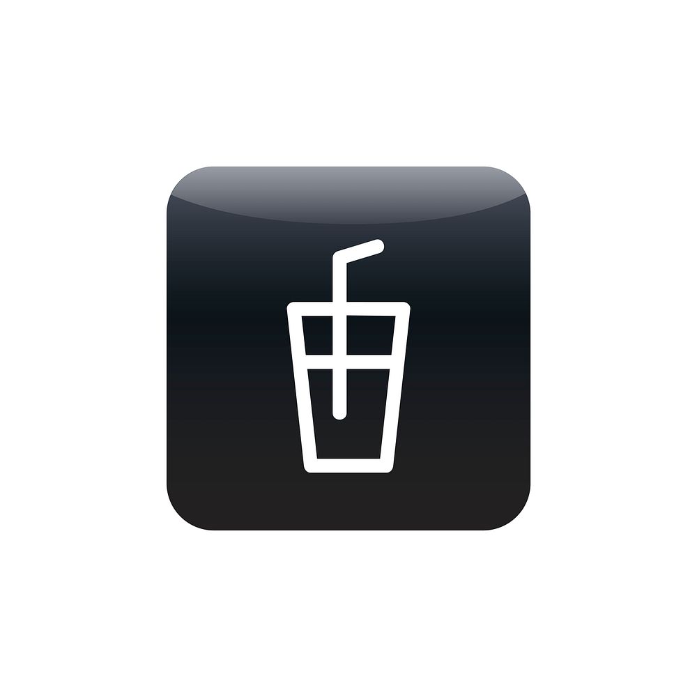 A glass of cold drink icon vector