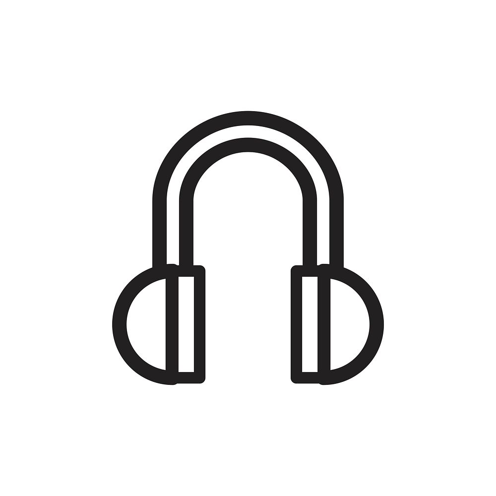 Headphones icon vector
