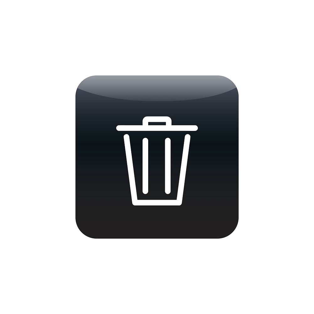 Delete trash icon vector