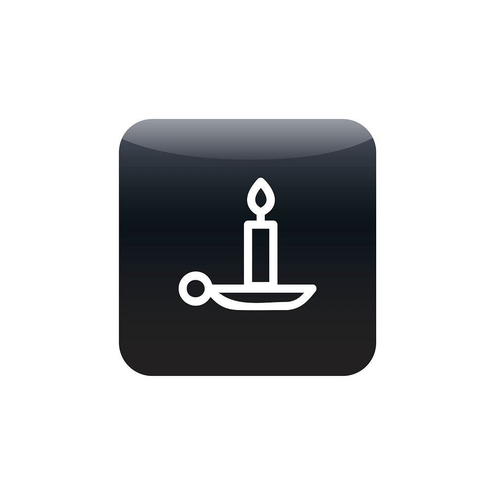 Christmas candle icon vector
