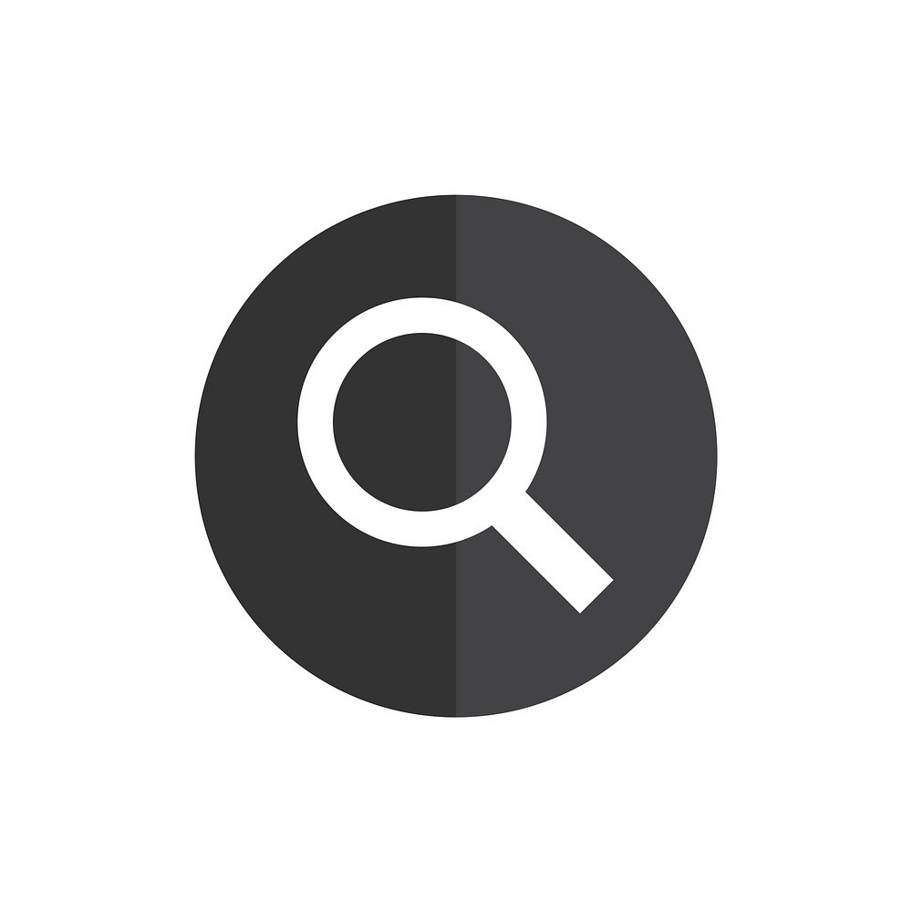 Searching magnifying glass icon vector