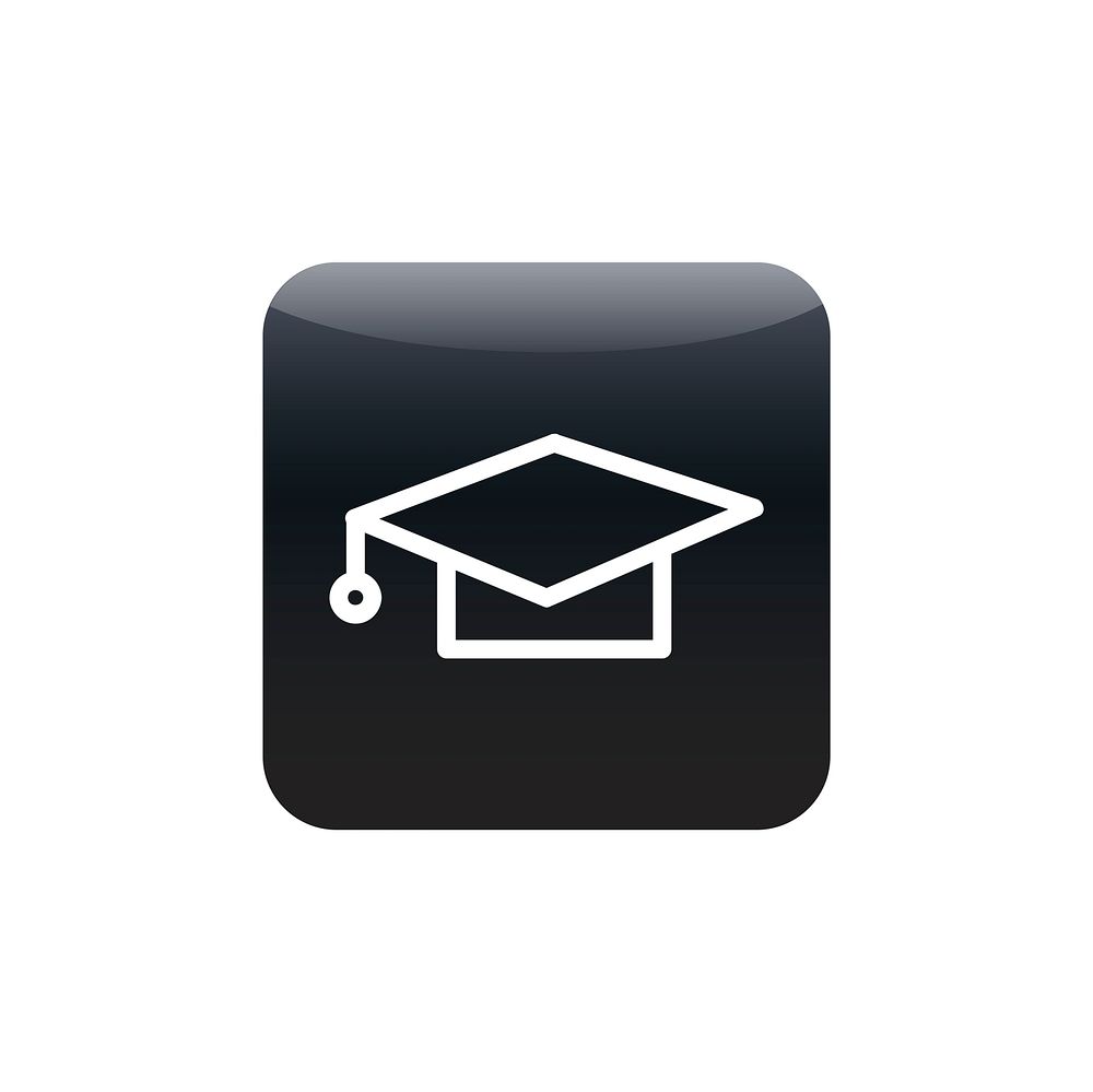 Square academic cap icon vector