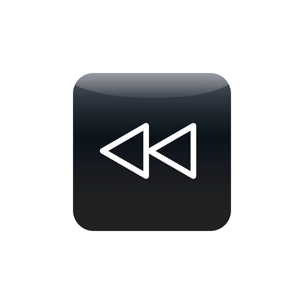 Backward button icon vector