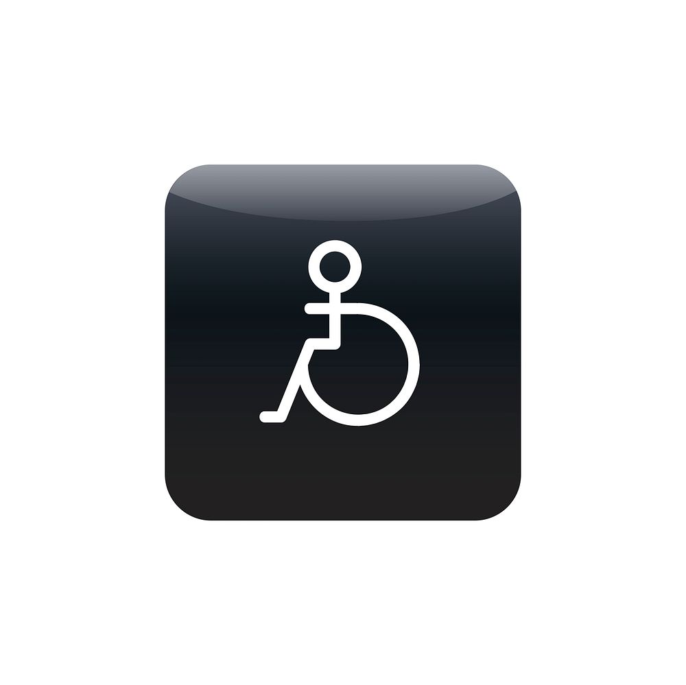 Handicap wheelchair disable icon vector