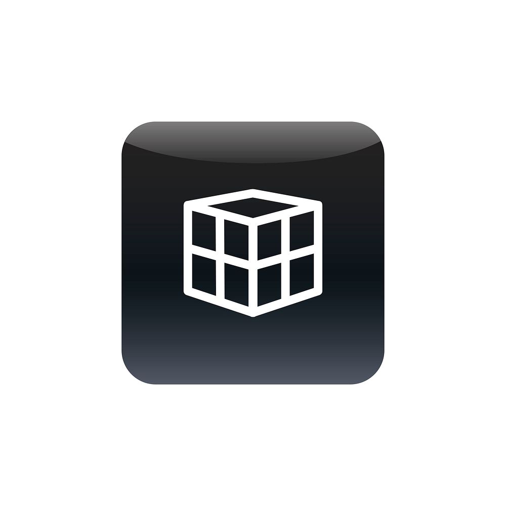 Cubic box icon vector