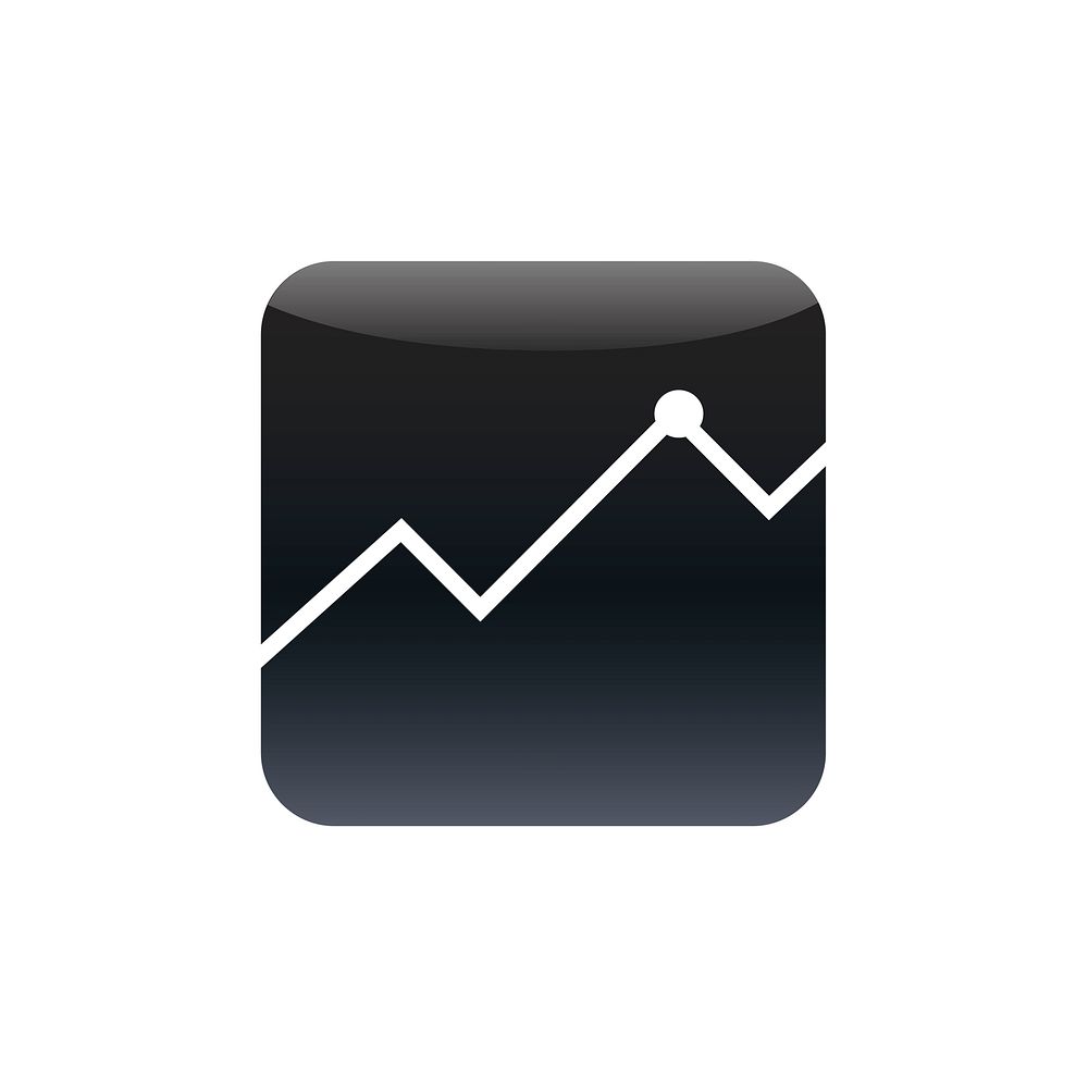 Growth graph icon vector