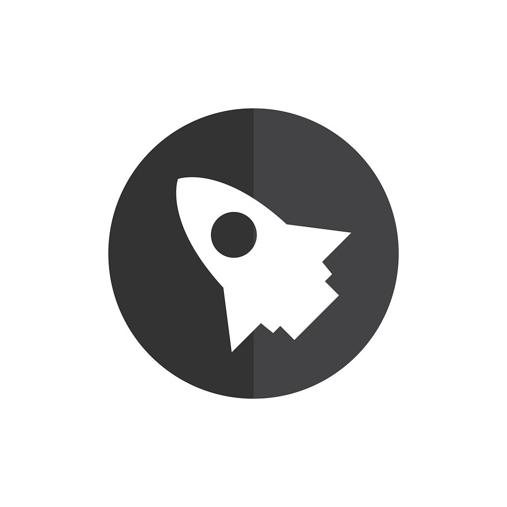 Startup rocket icon vector