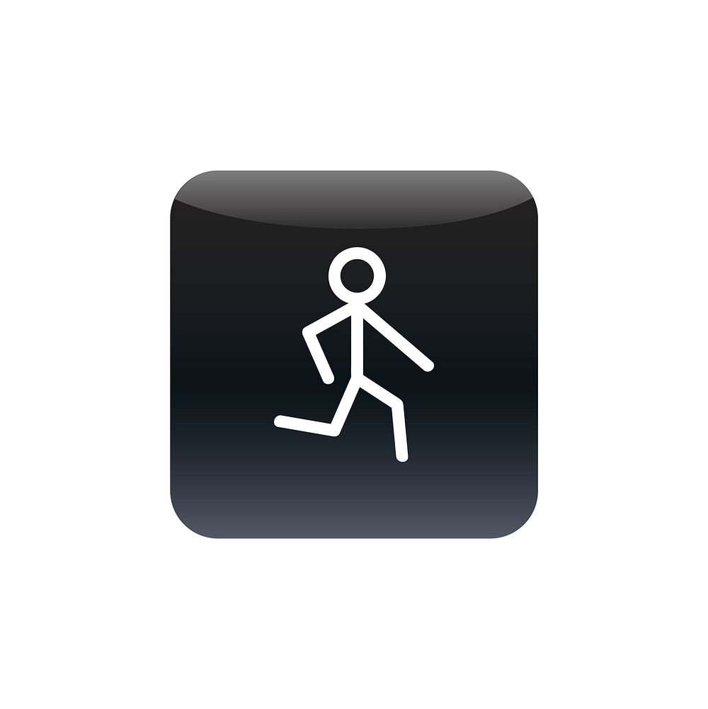 Running character icon vector