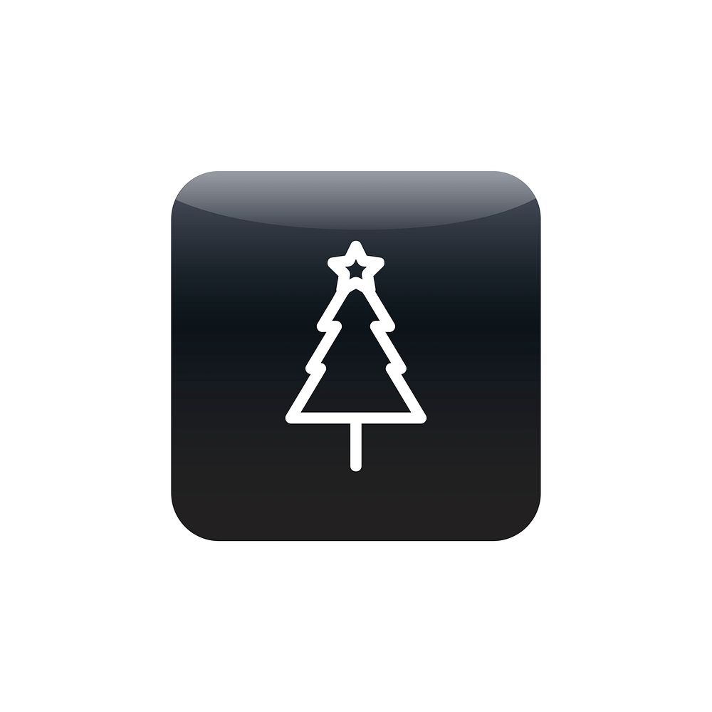 Christmas pine tree icon vector