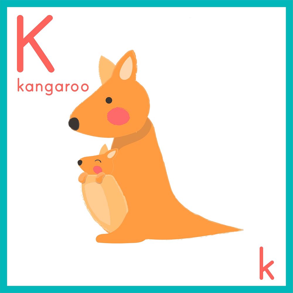 Illustration of alphabet letter with animal picture vector