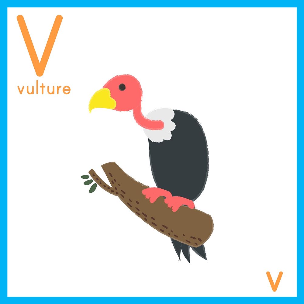 Illustration of alphabet letter with animal picture vector