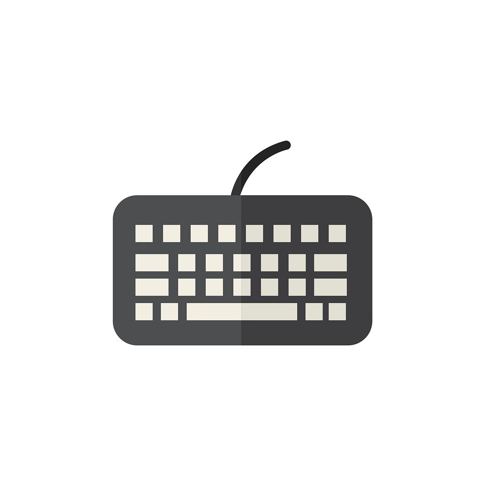 Illustration of keyboard isolated vector