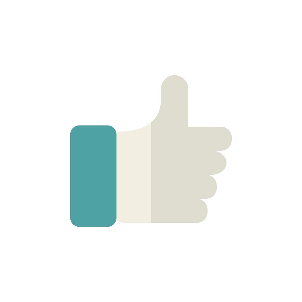 Illustration of thumbs up vector