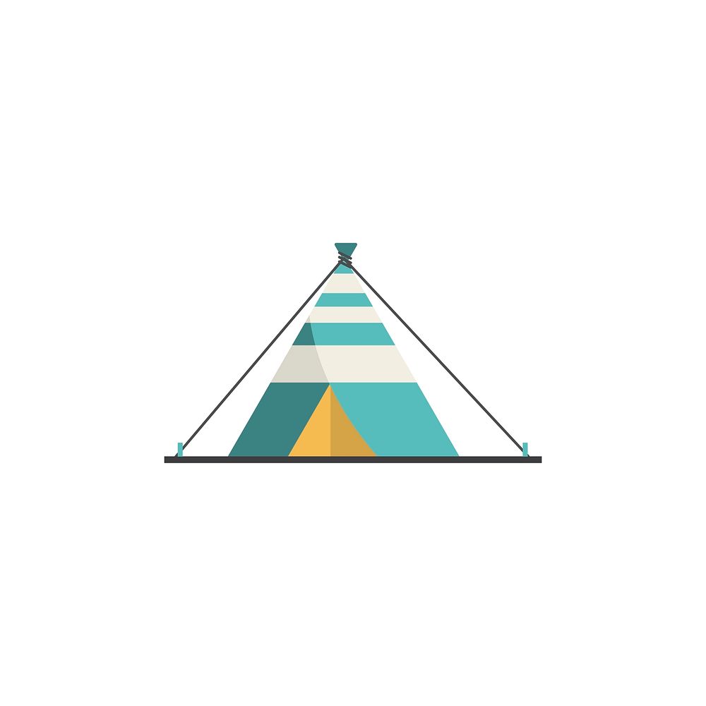 Illustration of camping tent icon vector