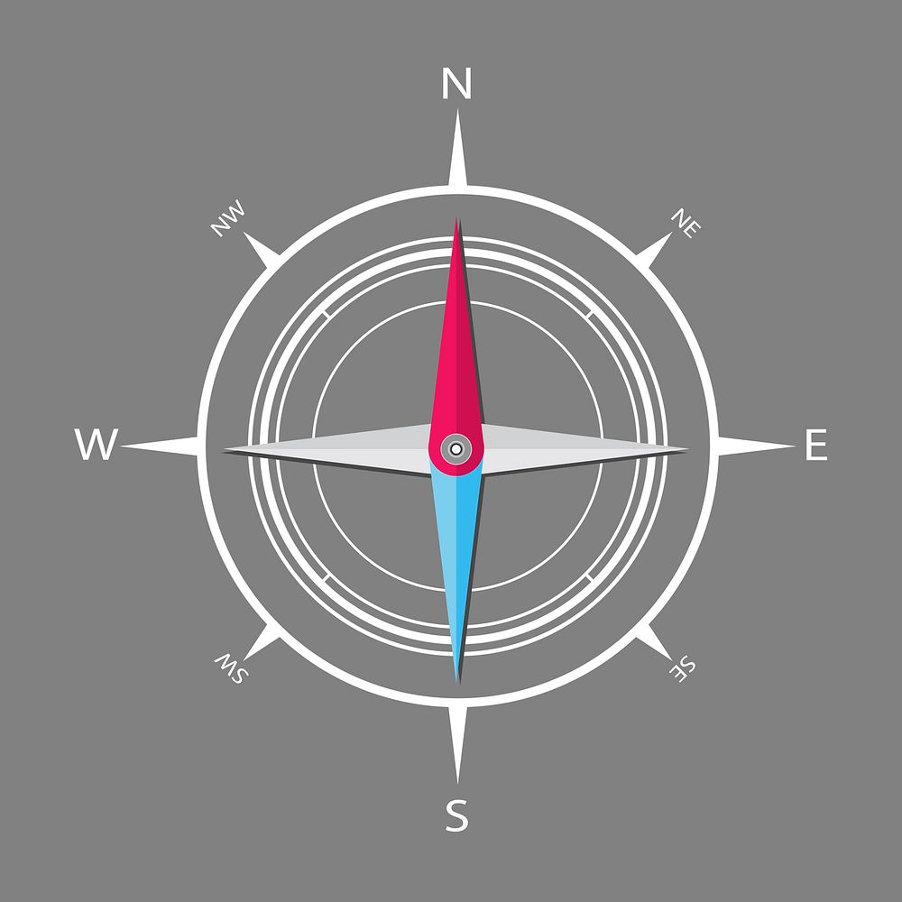 Illustration of compass vector