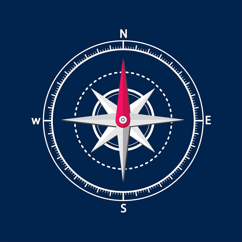 Illustration of compass vector