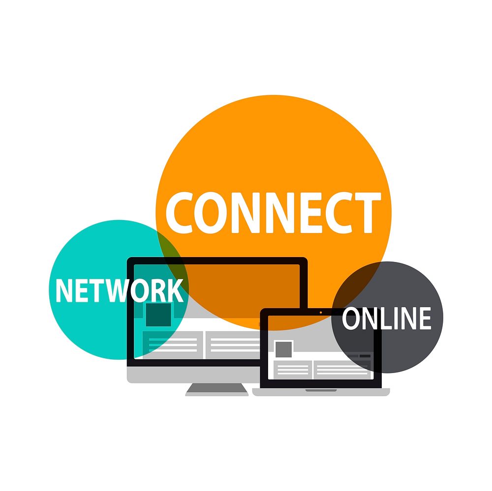 Illustration of global network concept vector