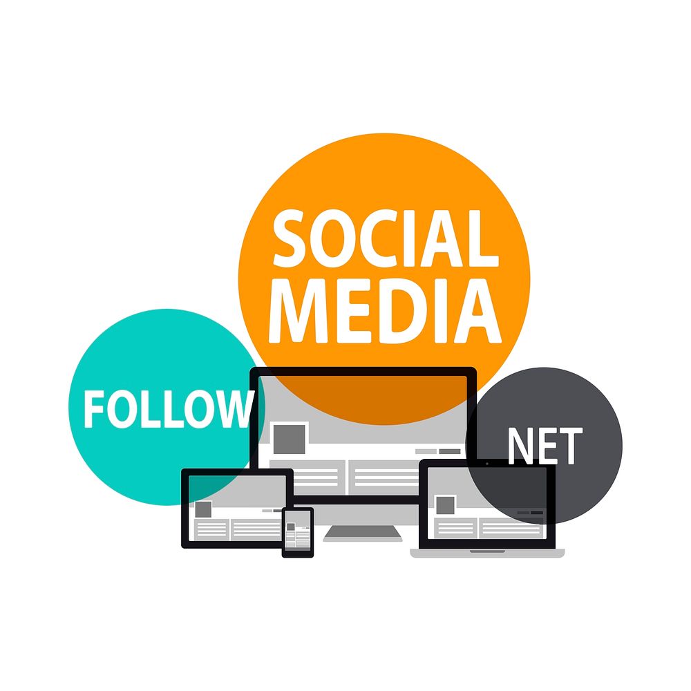 Illustration of social media concept vector