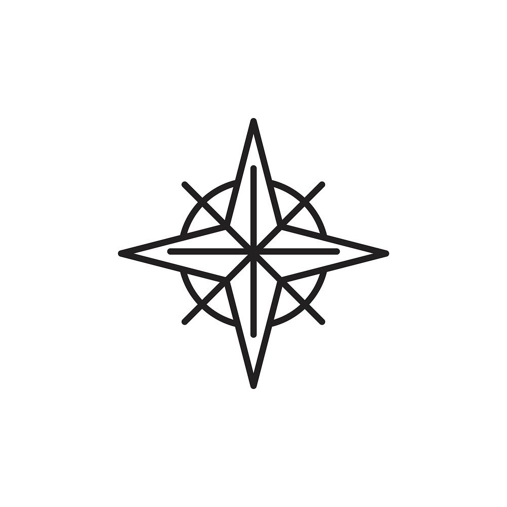 Illustration of compass icon vector