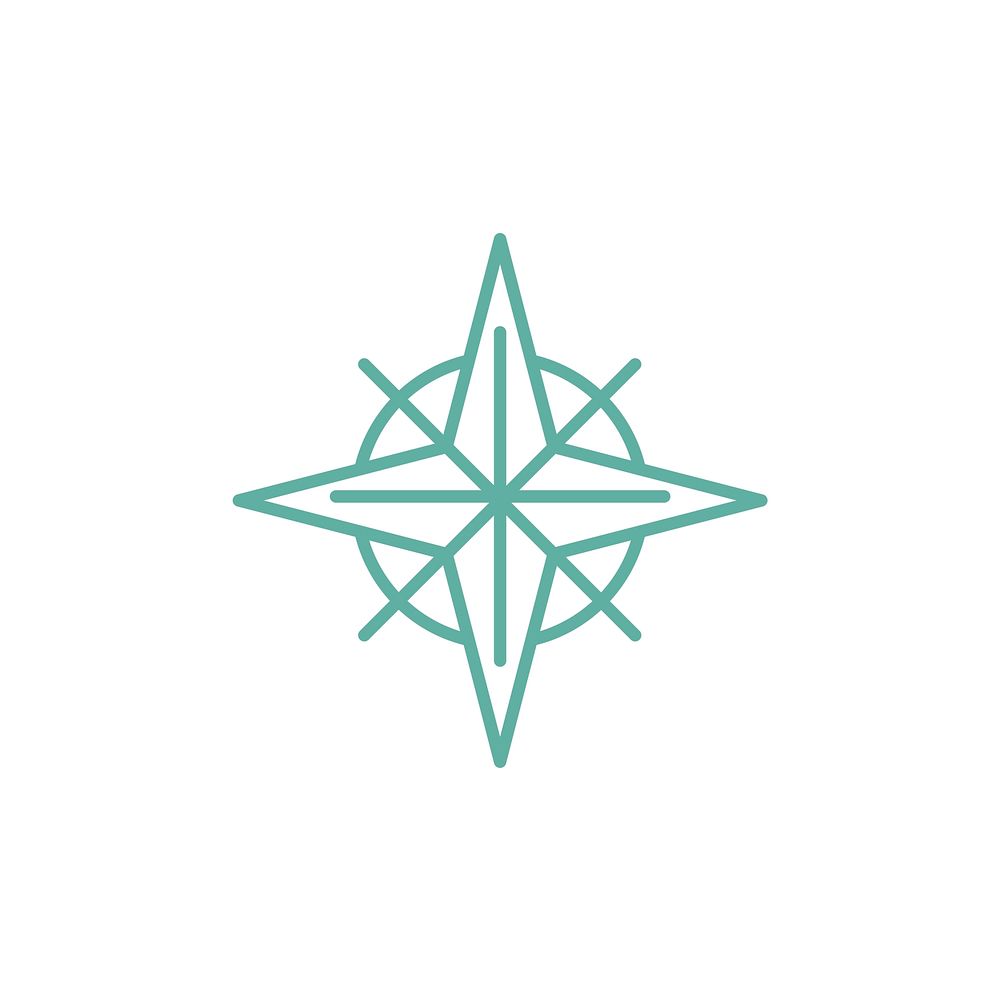 Illustration of compass icon vector