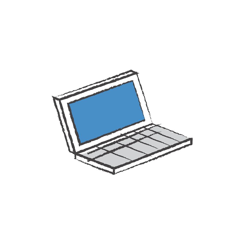 Illustration of computer laptop isolated vector