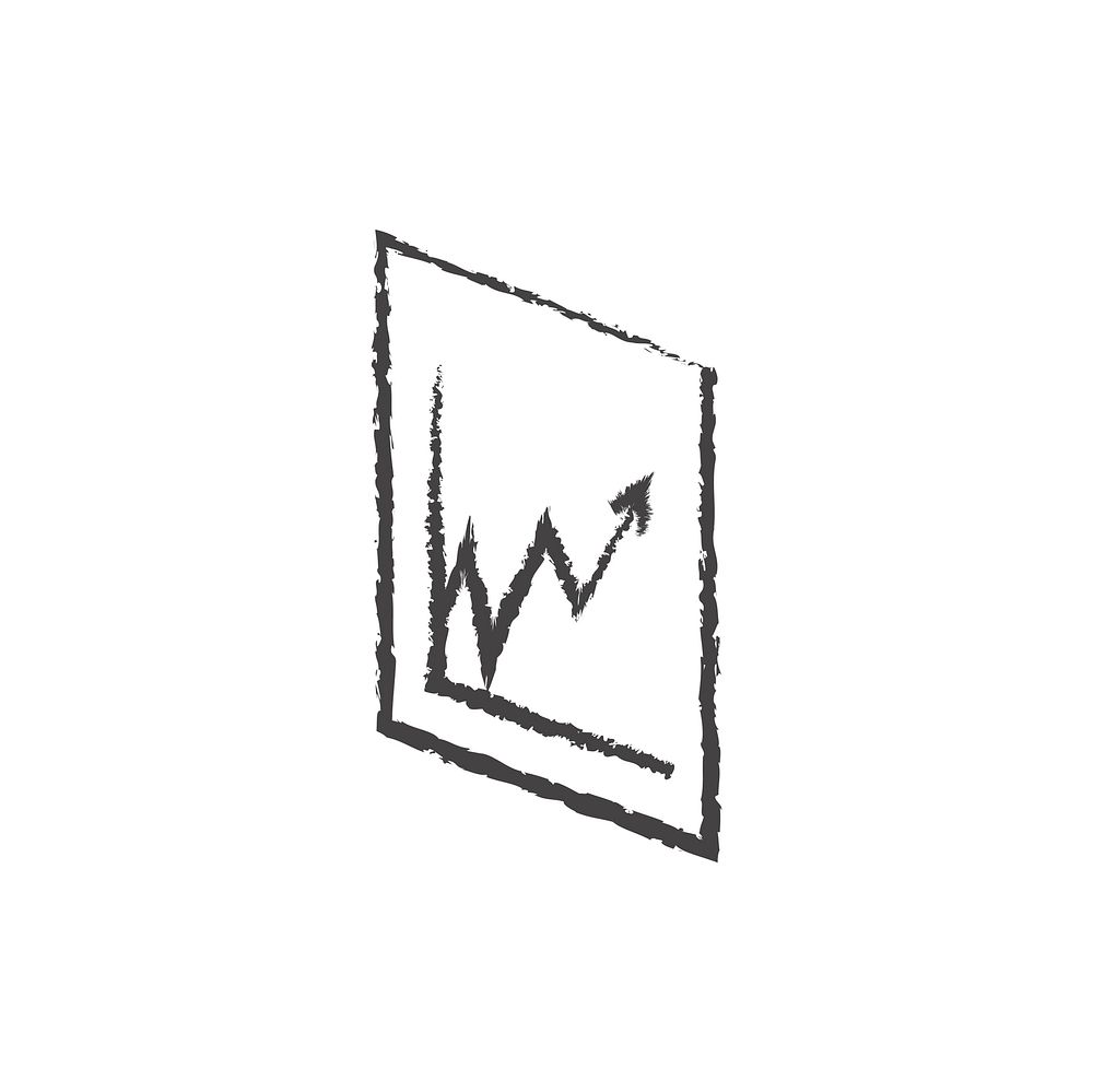 Illustration of business graph analysis vector