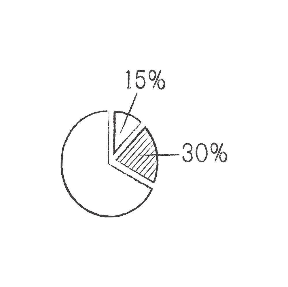 Illustration of business graph analysis vector