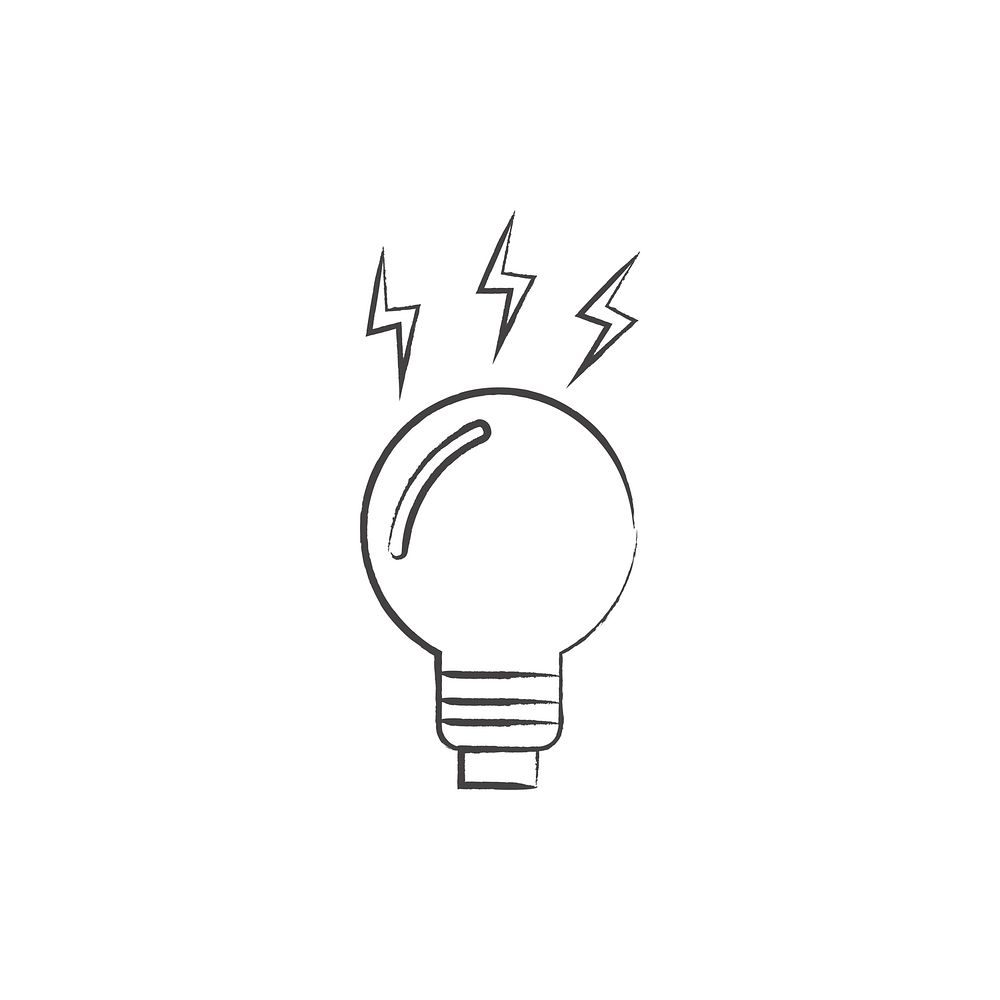 Illustration of light bulb icon vector
