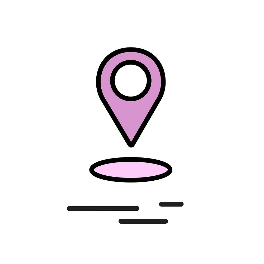 Illustration of map pin icon vector