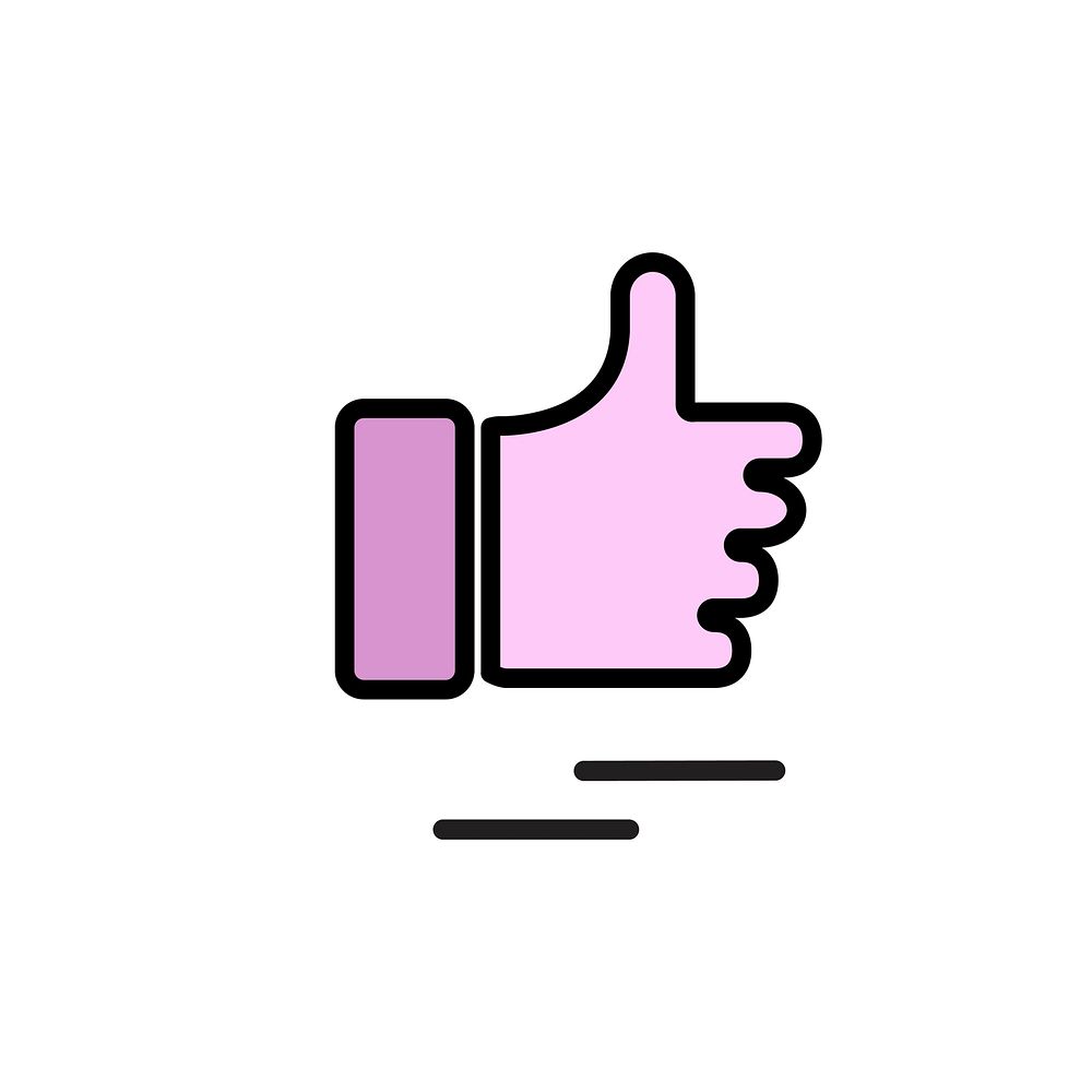 Illustration of thumbs up vector