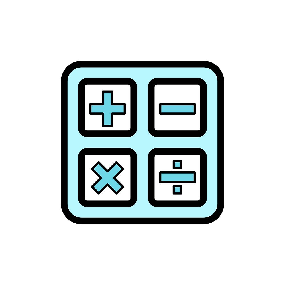 Illustration of calculator machine vector