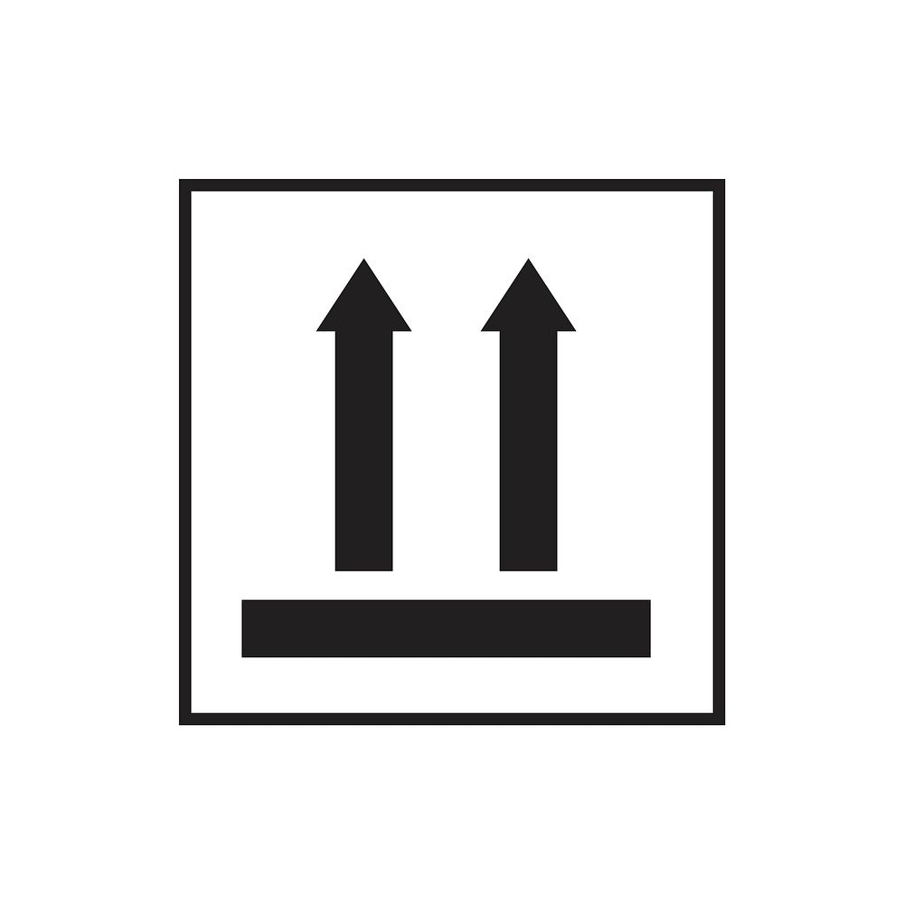 Illustration of package need to be stored on top symbol vector