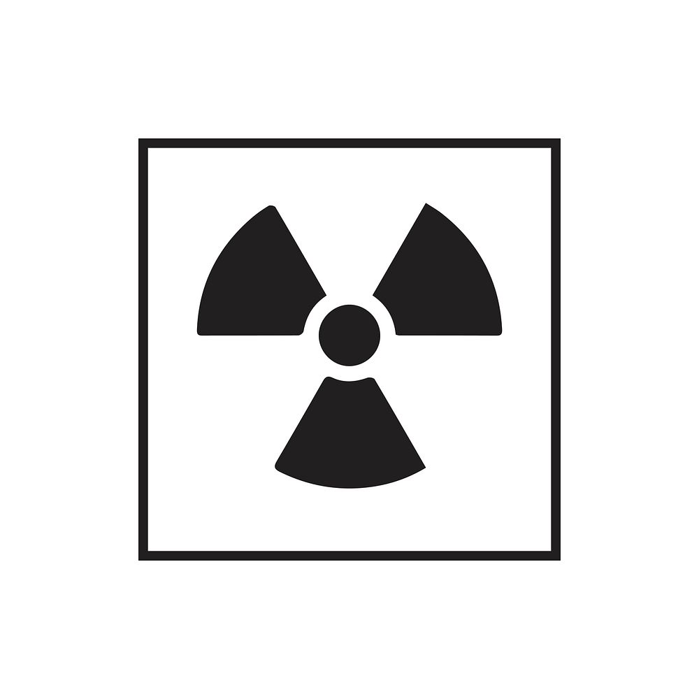 Illustration of package radioactive caution symbol vector
