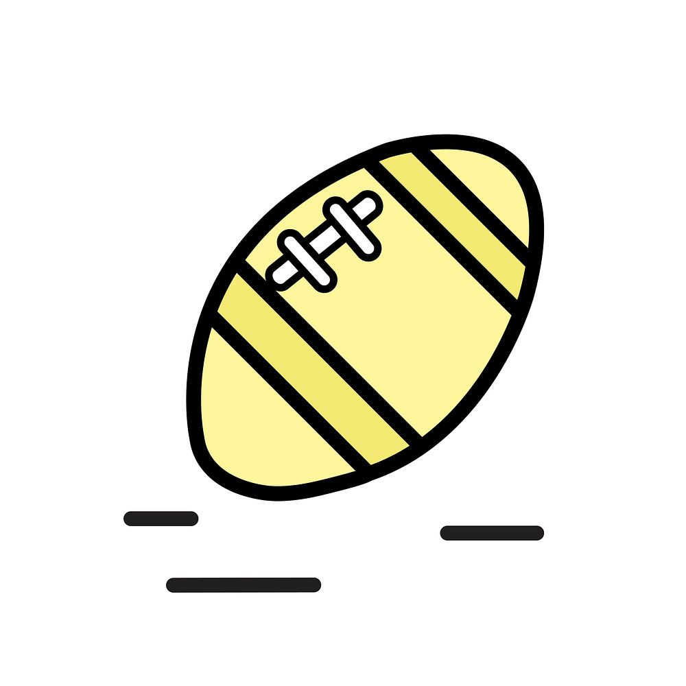 Illustration of rugby ball vector