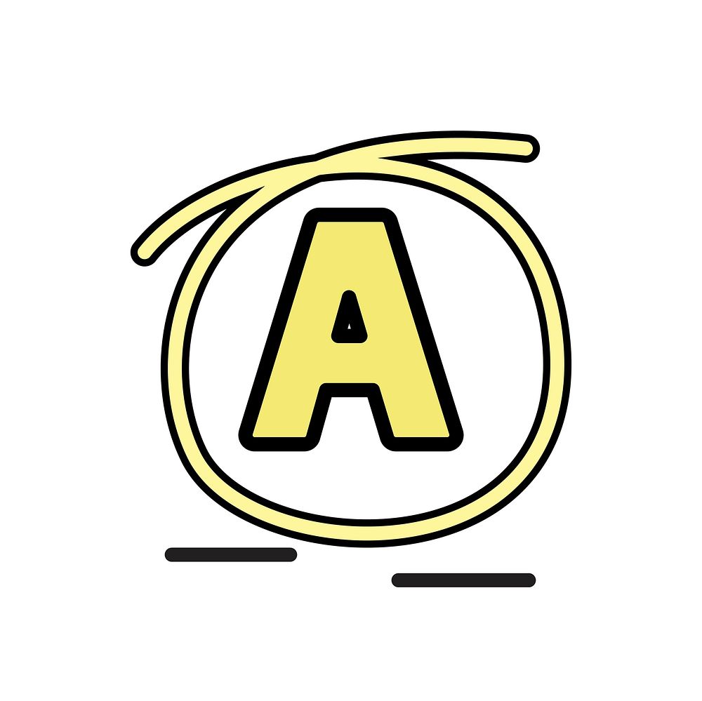 Illustration of alphabet " A " vector