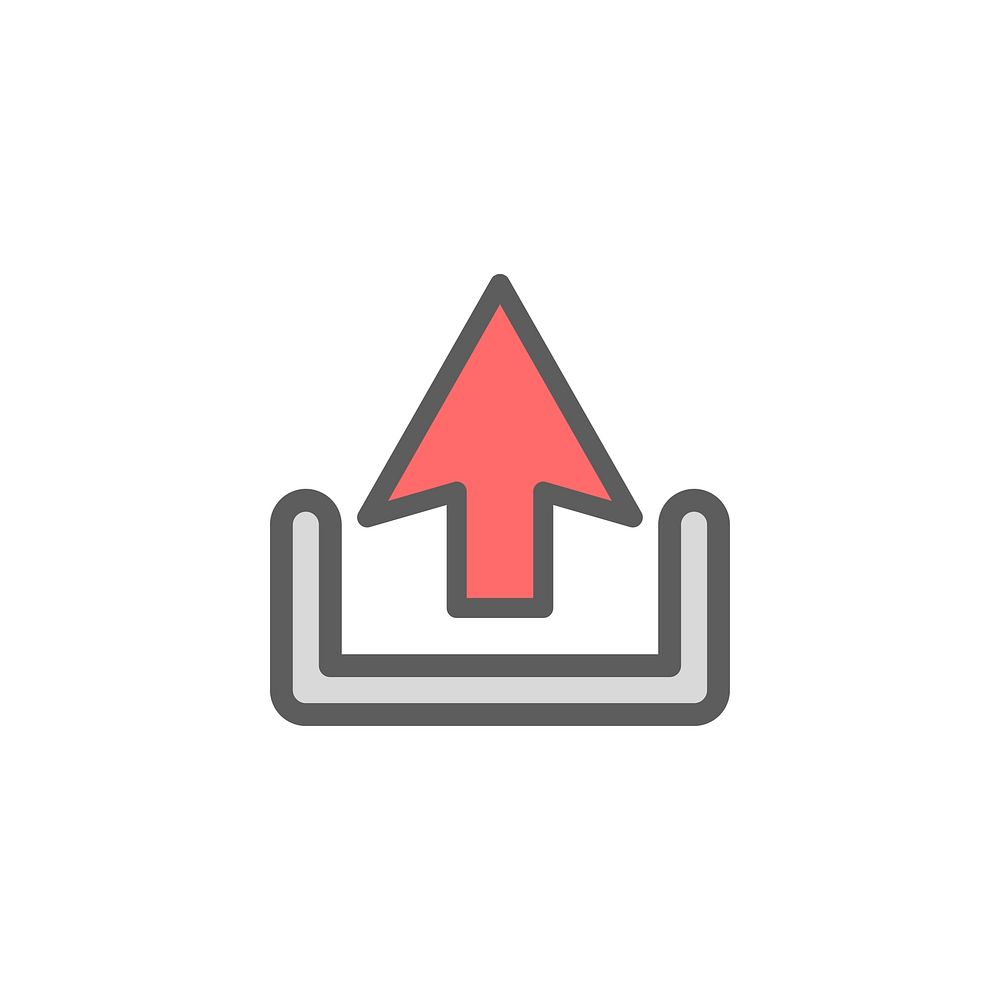 Illustration of uploading icon vector